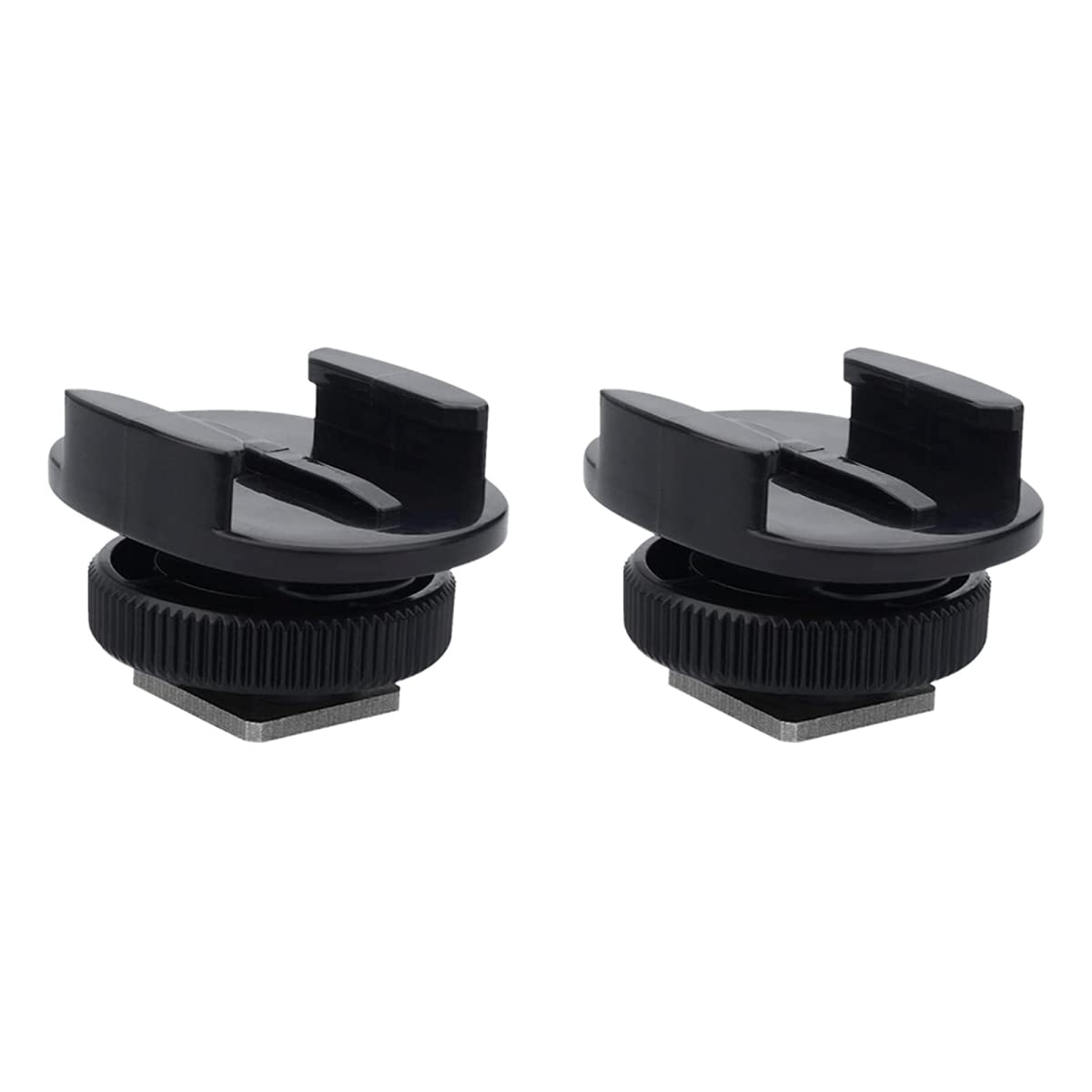 Mount Light Adapter Cold Shoe Mount Adapter For SLR Camera Gopro Camera Light And Other Action Cameras (2 PACK) Black