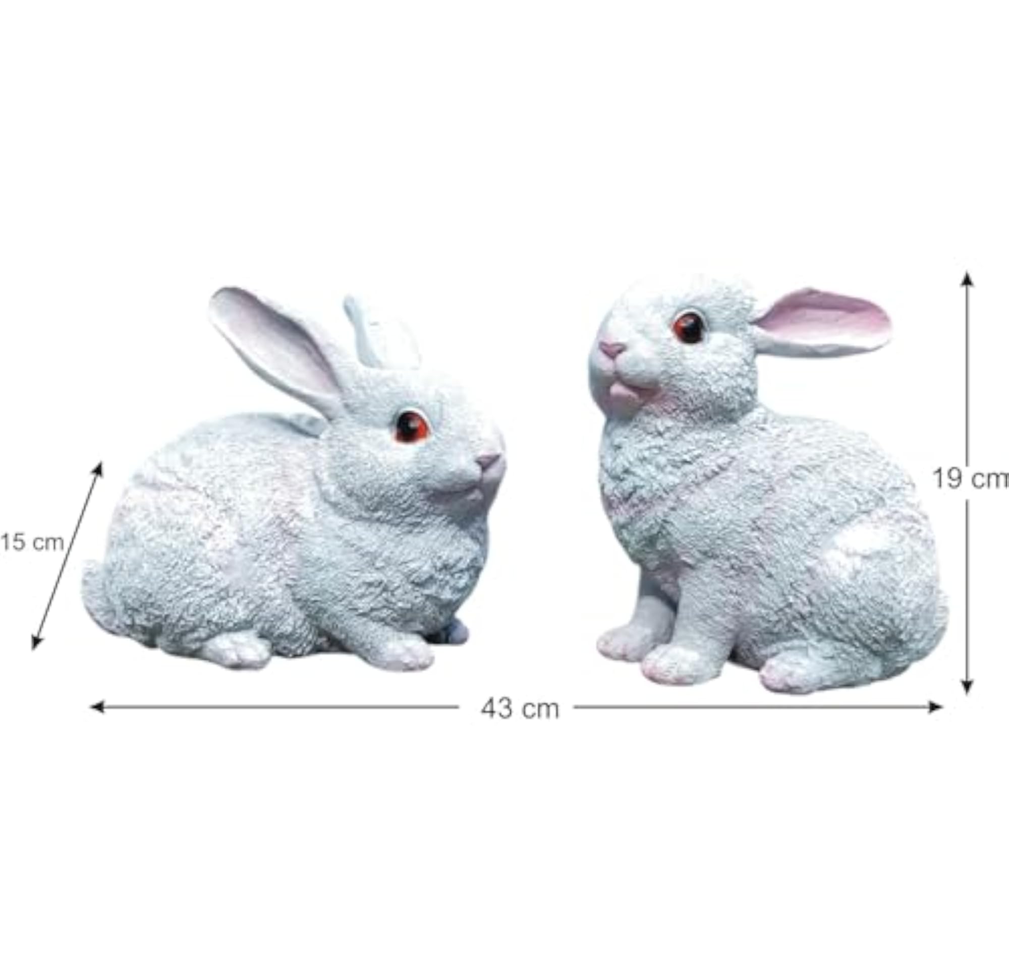 Rabbit Couple Statue Decorative Showpiece