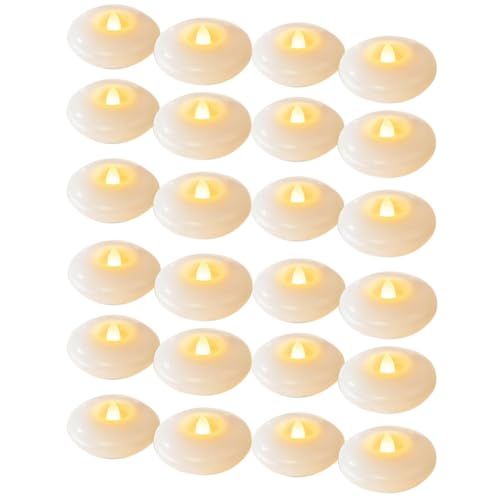 Velas flotantes LED seguras contra incendios y manchas de cera en jarrones de cristal
