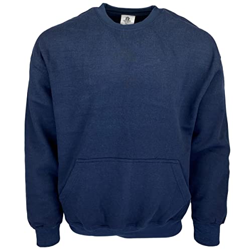 Homespun Ultra Soft 3-End Ringspun Cotton/Poly Fleece Pouch Pocket Crews