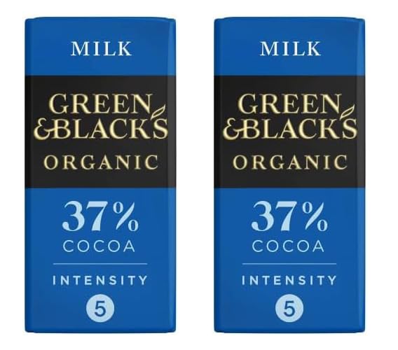 2 x Green and Black Organic Milk Chocolate Bar 90g - Richer and Creamier Taste