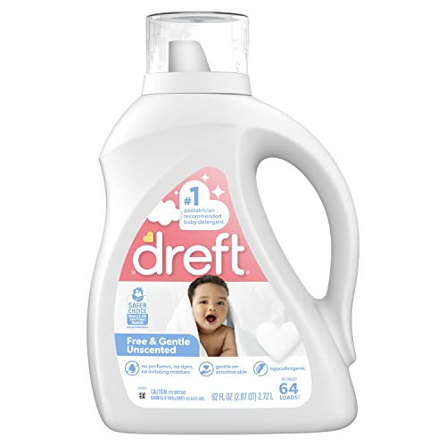 Image of Dreft Liquid Laundry Baby Detergent Unscented 92 fl oz 64 loads
