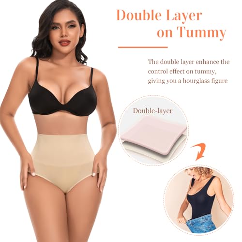 Image of Werena Tummy Control Shapewear for Women High Waisted Body Shaper Panties Slimming Girdle Shaping Briefs