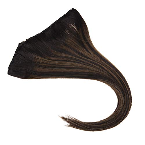 Sunny 12" With 50gram Brown Lowlight EZE Weft Extensions Micro Beads Remy Human Hair Extensions 18 Inches