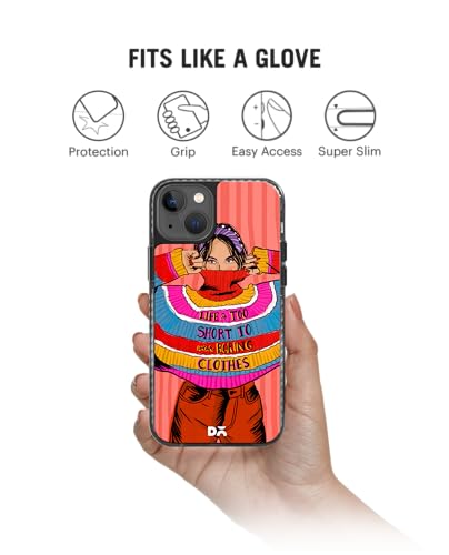 Image of DailyObjects Case for iPhone 15 Compatible with Mag-Safe Wireless Charging, Stride 2.0 Colourblock Jumper Slim Shockproof Back Cover with Inner Magnetic Ring
