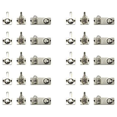 Unifizz AAA Batteries Metal Battery Spring Contact Plate 3-piece Set Conversion Spring Nickeling Plate Contact Terminal for Remote Control Battery Charger 10 PCS Cover