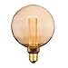 Harwez Globe Decorative LED Light Bulb, Oversized Round Dimmable Amber RN(Retro&Novelty) G125/G40, Virtual Filament, Edison 3.5W 2000K Soft Warm Mood Lighting(Not Daylight White), E26 Medium Base