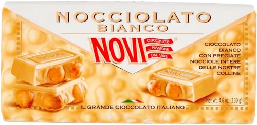 Novi Tavoletta Di Cioccolato Nocciolato Bianco, 130G