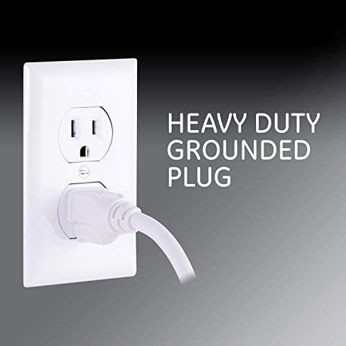 Miniatura 3 de GE Multicontacto de 6 tomas, extensión de 2 pies, enchufe de alta resistencia, conexión a tierra, cortacircuito integrado, 3 clavijas, montaje en