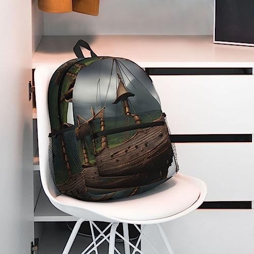 Sac à dos bateau Vikings noir One Size léger mixte