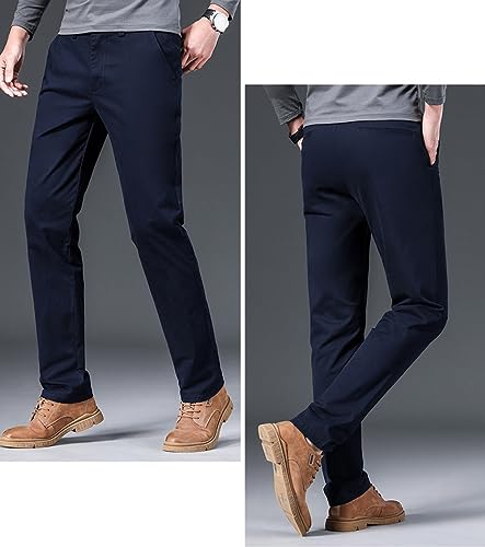 Banana Bucket Mens Khaki Stretch Golf Dress Pant Slim Fit Skinny Suit Pants Elastic Waist Slacks Tapered Trousers2