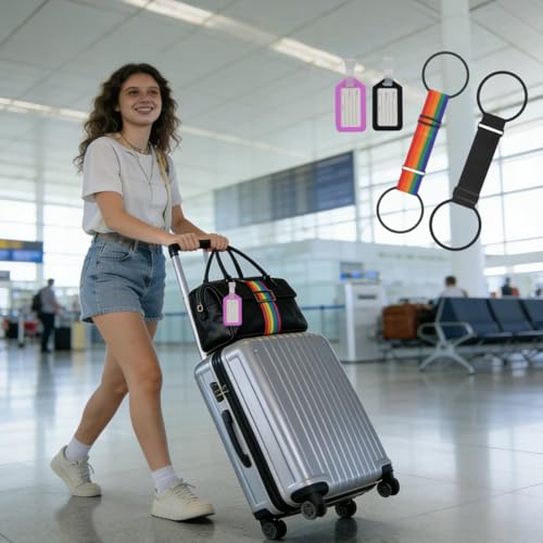 Multi usestrong Adjustable Luggage Straps,Luggage Connector Straps, Suitable for Travel Bags and suitcases Equipped with 2 Tags(6pcs) - Image 3