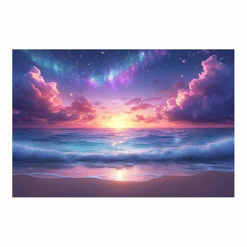 Toile violette TERUEA 70x100cm pour illuminer un mur sombre sans cadre