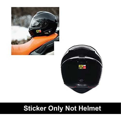 Image of Safety Caution Sign Quotes and Blood Group Helmet Stickers for Bike Riders Multicolor Vinyl Sticker 3 x 1.8 inch (AB-)