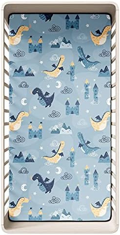 Natemia Organic Cotton Percale Fitted Crib Sheets - 28 X 52 for Standard Crib and Toddler Mattresses - Made in Portugal