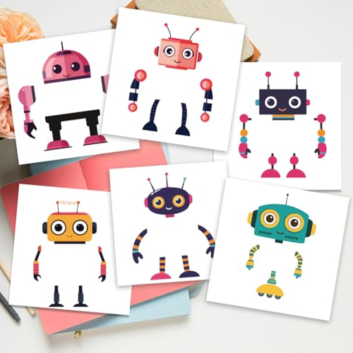 Set de 6 Vinilos Decorativos Robot para Interruptores miniatura 4