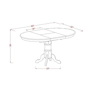 East West Furniture KEVA7-ESP-C 7 Piece Kitchen Table & Chairs Set Consist of an Oval Dining Room Table with Butterfly Leaf and 6 Linen Fabric Upholstered Chairs, 42x60 Inch, Espresso East West Furniture KEVA7 ESP C 7 Piece Kitchen Table Chairs Set Consist of an Oval Dining Room Table with Butterfly Leaf and 6 Linen Fabric Upholstered Chairs 42×60 Inch Espresso