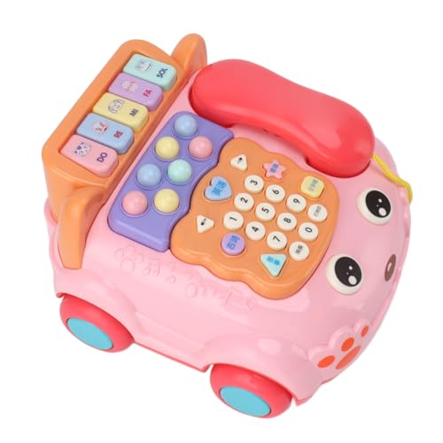 Hidyliu Juguete para Teléfono con Luz y Música para Bebés, Juguete Educativo Interactivo Bilingüe para Niños de 18 Meses o Más, Material ABS Liso (#2)