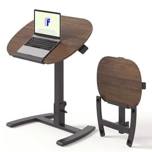 Image of FLEXISPOT Mobile Gas Spring Lift Standing Desk 90 Tilting,Double Folding