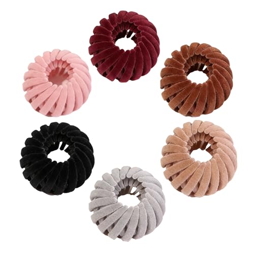Set de 6 Pinzas para el Cabello tipo Nido de Pájaro de Terciopelo para Mujeres miniatura 1
