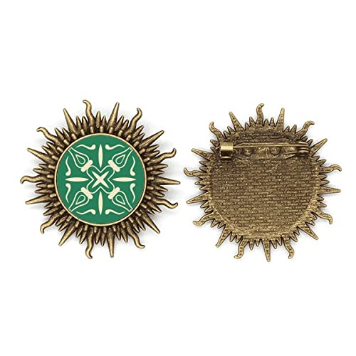 Broche en métal Talavera vert le motif décoratif idéal sur un blazer ou un sac en toile