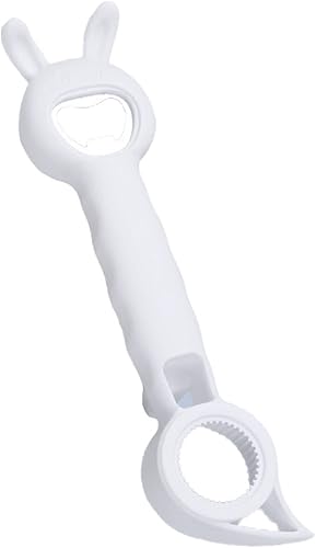 Miniatura 7 de Abrebotellas de conejo cuatro en uno para vino, abrelatas multifuncional para tapas tipo torsión, botella de agua de plástico, torsión, sopa de