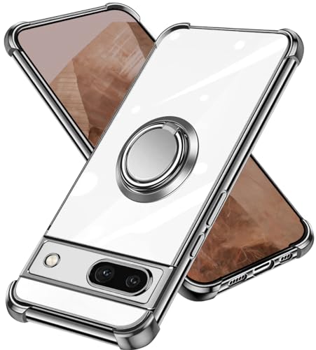 nahailun Google Pixel 8A ケース クリア リング付き pixel 8a ケース 耐衝撃 スマホケース ピクセル8a カバー 柔軟 軽量TPU 透明 薄型 レンズ保護スマホ 落下防止 Google Pixel 8a カバー 滑り止め、