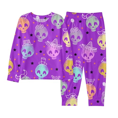 Conjunto de Ropa de Invierno para Niños - Estampado de Extraterrestre y Halloween, Camiseta de Manga Larga y Pantalones, Ropa de Estar en Casa_6