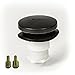 PF WaterWorks PF0935-ORB Universal Touch (Tip Toe or Foot Actuated) Bathtub/Bath Tub Drain Stopper includes 3/8" and 5/16" Fittings, No Hair Catcher, Oil Rubbed Bronze