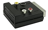 CGTime RGB Scart 20 Pin Male to Female + 3 RCA AV Female + S Video Adapter Converter