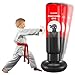 Inflatable Kids Punching Bag - Free Standing Ninja Boxing Bag for Immediate Bounce-Back for Practicing Karate, Taekwondo, MMA and to Relieve Pent Up Energy in Kids and Adults Age 5+ / Tall 5' 3"
