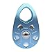 Zxpjkyu 22kN Single Rope Pulley Block Portable for Caving Lightweight Accessory Bearing Hole Hitch Aluminum Alloy, Blue