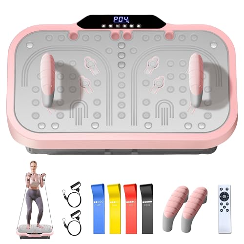 Vibrationplateexercisemachinevibratefitnessplatformforweightloss120speedswholebodyworkoutequipmentwithresistancebandshandlesforwomenmenhomesportgym Urban Country Home Decor Vibration plate exercise machine vibrate fitness platform for weight loss 120 speeds whole body workout equipment with resistance bands handles for women men home sport gym urban country home decor