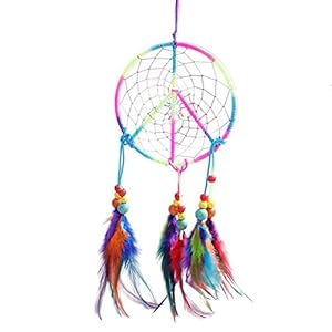Purple Feather Dream Catchers Feathers Tenture Murale Chambre Nordique Décor de Voiture Chasseur Substance Dreamcatcher Ornement, N, comme indiqué