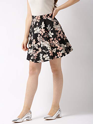 Image of SERA Synthetic Women's Mini A-Line Skirt Black