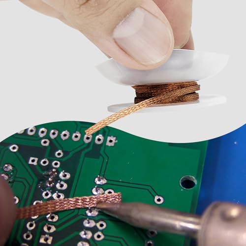 Image of 1 Pack Desoldering Wick, No-Clean Soldering Wick Wire, W 0.1 inch L 10' Solder Wick Braid, Desoldering Tool for Disassemble Electrical (1)