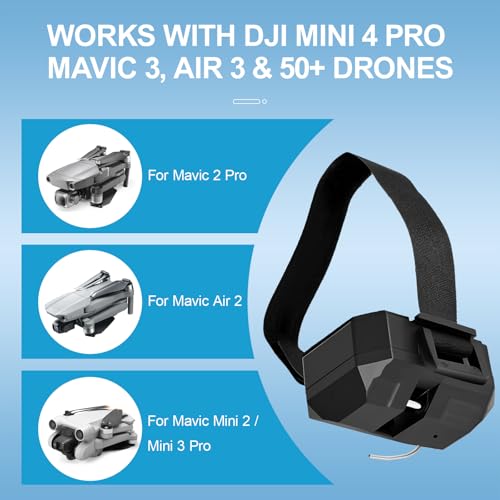 Image of Drone Airdrop System for DJI Mini 4 Pro /Air 3 /Mavic 3 Pro & More - Universal Payload Release Device with 750g Capacity, Delivery Transport Device Thrower for Fishing Bait, Weddings, Rescue (Secure Velcro Mount, Drone Not Included)