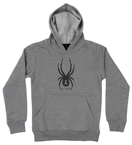 Spyder Youth Boys (8-20) Camp Pullover Hoodie, Color Variation, Coal Heather, Small (8)