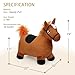 INPANY Bouncy Horse Toys for 2 Year Old Boy, Toddler Plush Bouncing Farm Animals, Inflatable Hopper, Jumping bounce Horse, Kid Ride on Rubber Bouncer, Outdoor Indoor Baby Birthday Gift for 3 4 Yr Girl