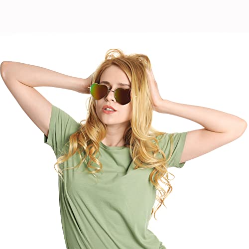 6Pairs Heart Sunglasses for Women Bachelorette Bride Sunglasses Hippie Sunglasses for Women4