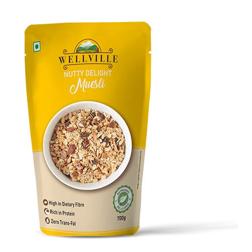 Nutty Delight Crunchy Muesli, Rich in Protein, Zero Trans-fat, Dietary fiber 700 gm