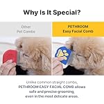 [PETHROOM] Professional Eye Comb for Pets | Stainless Steel Tear Stain Remover for Cats & Dogs | Gentle Round-Head Grooming Tool | Compact & Portable for Eye Gunk Removal - Image 3