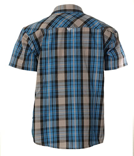 Image of Gioberti Boys Casual Western Plaid Pearl Snap-on Buttons Short Sleeve Shirt