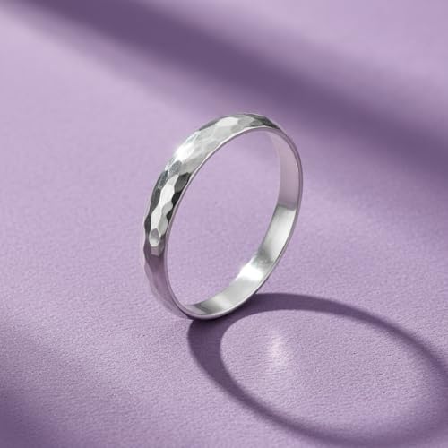 Image of 925 Sterling Silver Plain Band Ring for Men & Women | Pure Silver Unisex | Hallmarked Silver Ring for Daily Use | Gift for him her | Chandi Ring | Thumb Ring |Couple Rings