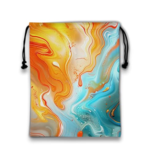 Image of Marble Art Gymnastics Grip Bag Small Drawstring Gym Bag Outdoor Storage