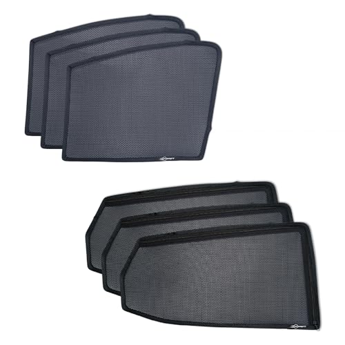 Image of NEODRIFT 'NeoShade' Magnetic Car Sunshades for Maruti Suzuki Grand Vitara (Set of 6 - Front, Middle & Rear - Zipper Only on Middle Row)(UV Protection, Magnetic Grip, Privacy & Heat Control)