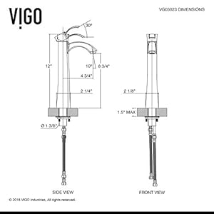 Vigo otis 12 h single handle single hole bathroom vessel faucet in oil rubbed bronze vg03023rb  urban country home decor