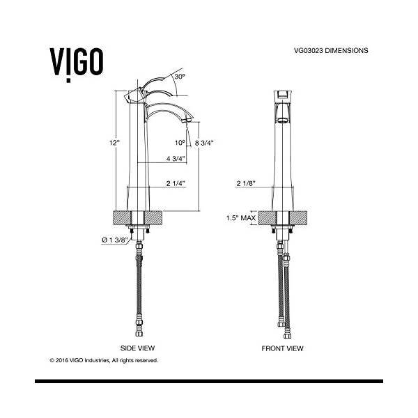 Vigo otis 12 h single handle single hole bathroom vessel faucet in oil rubbed bronze vg03023rb  urban country home decor