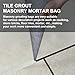 Biaungdo Black Tile Grout Masonry Mortar Bag, Heavy Duty Piping Bags Grout Sealer Bag, Metal Tip Grouting Tools for Tile Installation