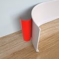 GAMZAU Flexible Baseboard Molding Trim, 4 Inch x 20 Feet Peel and Stick Vinyl Wall Base Cove Base, Self-Adhesive Rubber Wall Base Moulding Trim(White)